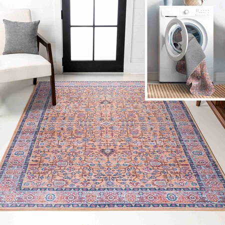 Jonathan Y Kemer All-Over Persian Machine-Washable Multi 3 ft. x 5 ft. Area Rug WSH104A-3