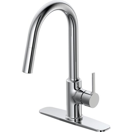 Home Impressions Contemporary Builder 1-Handle Lever Pull-Down Kitchen Faucet Chrome FP4AF272CP-JPA1