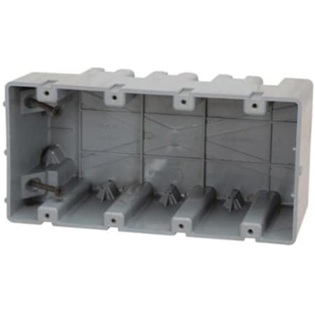 Switch On 74 cu. in. 4 Gang Electrical Box, Gray SW2815792