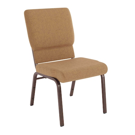 Flash Furniture Caramel Fabric Church Chair, PK4 4-FD-CH02185-CV-BN-GG