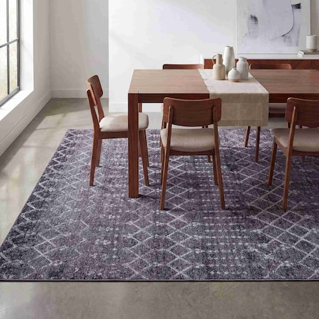 Jonathan Y Leila Moroccan Diamond Trellis Non-Slip Machine-Washable Gray/Ivory 4 ft. x 6 ft. Area Rug CMR101C-4