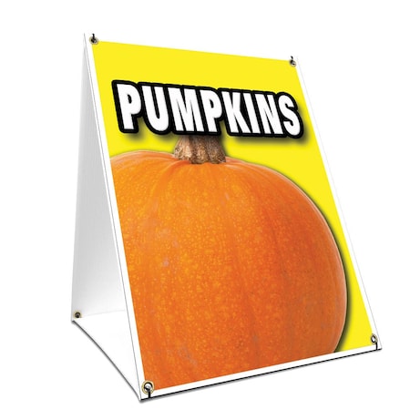Signmission Pumpkins 1, 36 Inch x 24 Inch A-frame Yard Sign, Plastic Sign SBC-2436-Pumpkins 1