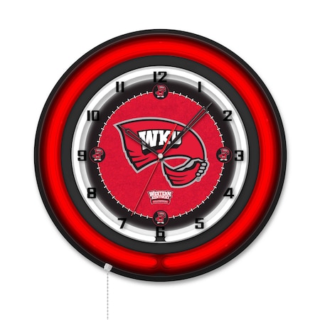 Holland Bar Stool Western Kentucky University 19 Double Neon Wall Clock Clk19BK