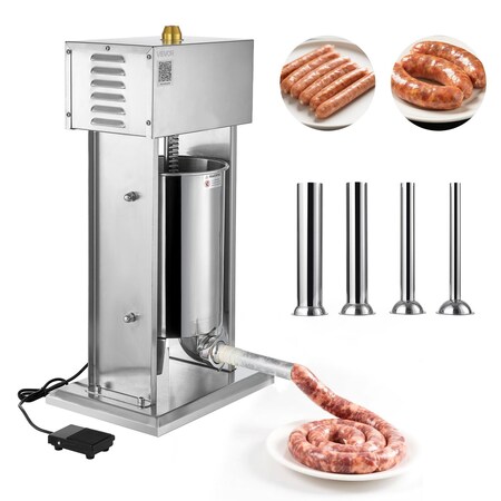 Vevor Electric Sausage Stuffer 25 LBS / 12 L with 4 Tubes for Commercial & Home EVS-12L
