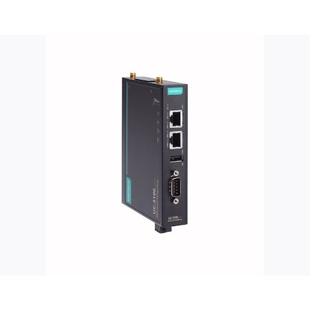Moxa RISC-based LTE cat.1 computer for AU/NZ, 1 GHz CPU, 512MB RAM, 4GB eMMC, 2 Et UC-3101-T-AU-LX
