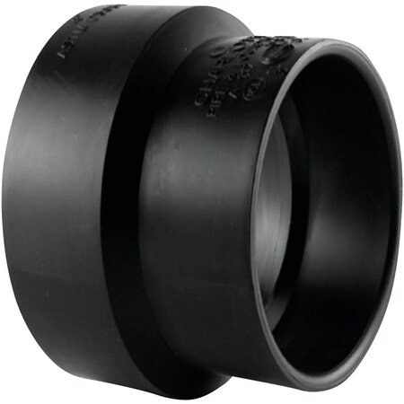 Charlotte Pipe And Foundry 4'' x 3'' Sewer Hub x Sch 40 Hub Sewer Pipe Adapter ABS Coupling ABS 00117 0600HA