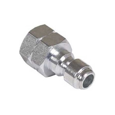 Mi-T-M Adapter, 1/4 x 1/4 in Connection, Quick Connect Plug x FNPT, Stainless Steel, Plated AW-0017-0017