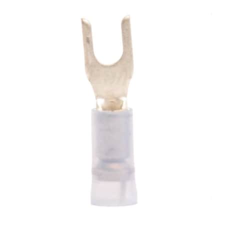 Hillsdale Terminal Fork Terminal, #4 Stud Size, 14 AWG, 600 V, Nylon Insulated, 500 PK 30140