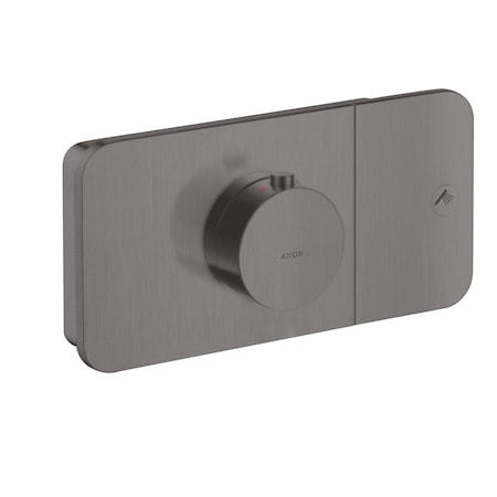 Axor ONE Thermostatic Module Trim for 1 Function in Brushed Black Chrome 45711341