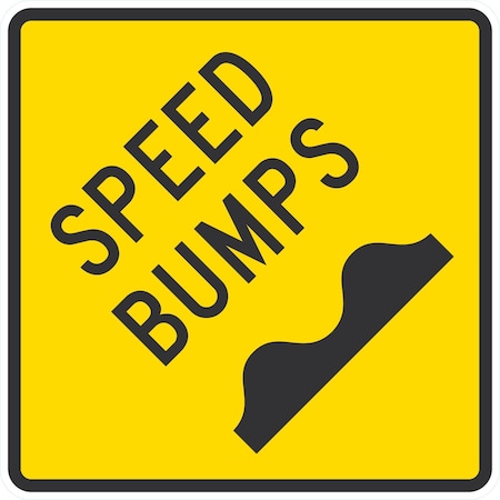 Lyle Speed Bumps (w/Graphic), 24x24, Engineer Grade, Yellow G-12713-EG_24x24