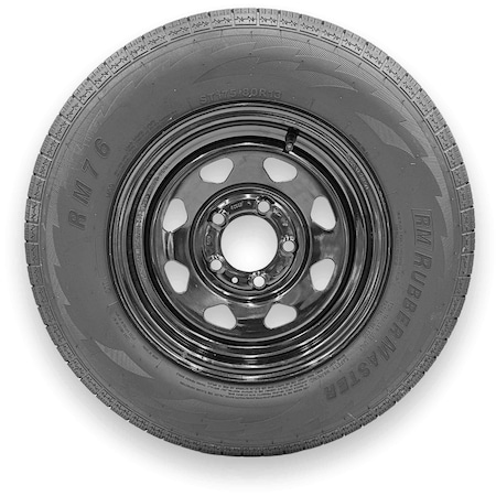 Rubbermaster - Steel Master ST175/80R13 6 Ply 5 On 4.5 Bolt, Black Wheel Assemblies 599326BLK