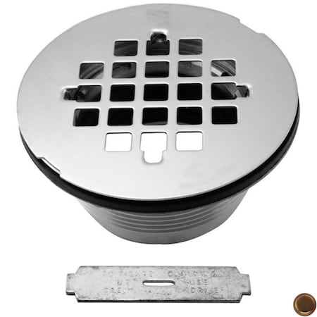 Westbrass Brass Compression Shower Drain in Antique Brass D206B-06