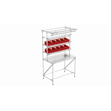 Trilogiq Workbench With Picking Shelves And Led. 21717-03