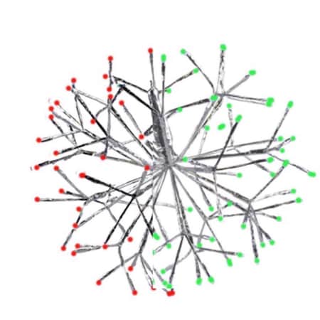 Celebrations LED Green/Red Shimmering Sphere 16 in. Hanging Decor 23-10009A