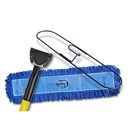 Chief Clean Yellow Fibergalss dust mop handle, 36" dust mop, 36" dust mop frame K-CLIPONFBGYE36