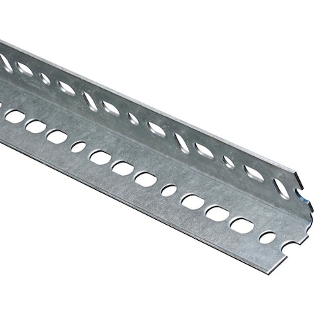 Stanley 4020BC Series Slotted Angle Stock, 112 in L Leg, 48 in L, 14 ga Thick, Steel, Galvanized N180-083