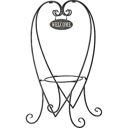 Landscapers Select Hanging Planter, 31.3 in OAW, 8 in OAD, 16.3 in OAH, Steel, Black, Powder-Coated JY-41