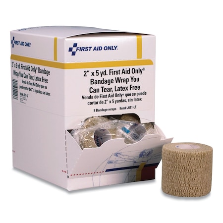 First Aid Only Bandage Wrap You Can Tear, 2in x 15 ft, 8PK 5-910/J611-LF