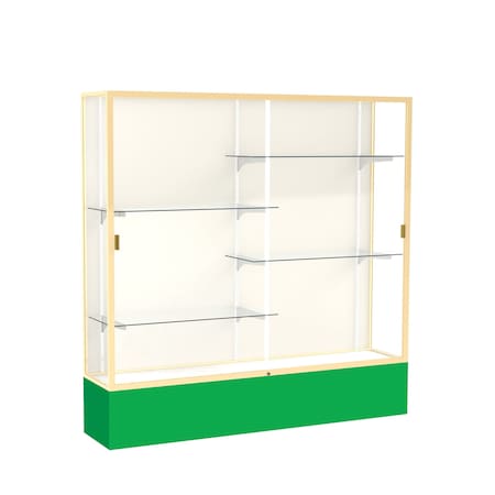 Ghent Spirit Floor Display Case 72x72x16, Plaque, Champange 376PB-GD-KG