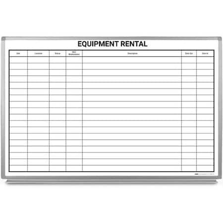 Creative Safety Supply Equipment Rental Whiteboard, 48in x 36in WB10108-48