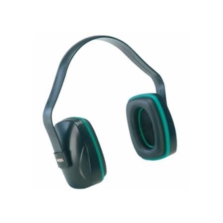 Msa Safety Economuff, Multi-Position Earmuffs, 23 dBA/24 dBA, Black/Green, Under Chin/Behind Head/Over-the-Head 454-10061273