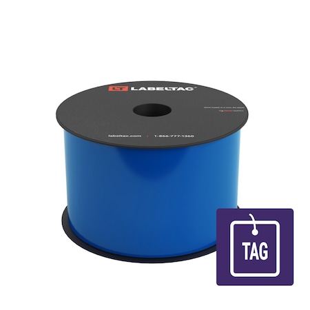 Labeltac Tear-Resistant Tag Stock 3in x 100ft LT4/LTPX, Blue LT307TAG