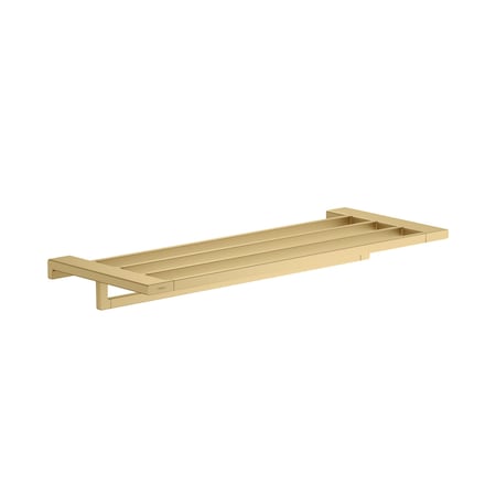 Hansgrohe AddStoris Towel Rack with Towel Bar in Brushed Gold Optic 41751250