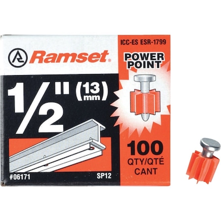 Ramset 1/2'' Fastening Pins, 100PK 06171