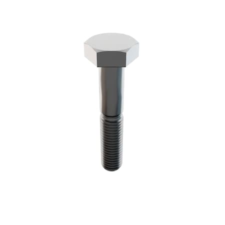 Zoro Select Not Graded, 1/4"-28 Hex Head Cap Screw, Plain Stainless Steel, 1-3/8 in L, 100 PK 1-H-25F-137