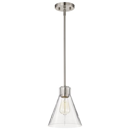 Nuvo Gianna, Mini Pendant, Brushed Nickel Finish, Clear Glass 60/8337