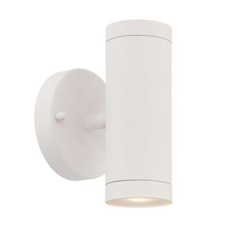 Estallar 6.5 x 4.38 x 4.63 in. Integrated LED 2-Light Textured White Wall Light ES3096344