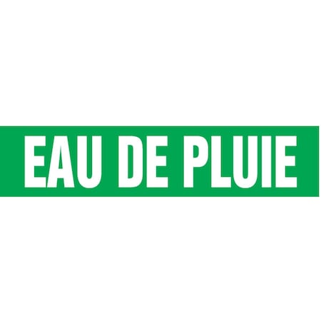 Accuform FRENCH PIPE MARKER EAU DE PLUIE CRPK595STC