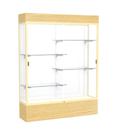 Ghent Lighted Floor Display Case 60x80x16, White, Champange 2175WB-GD-LV