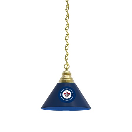 Holland Bar Stool Co Winnipeg Jets Pendant Light, Brass Fixture BL1BRWinJet