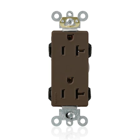 Leviton Straight Blade Receptacle, 5-20R, 20 A, 125V AC, Flush Mount, Self-Grounded M1636