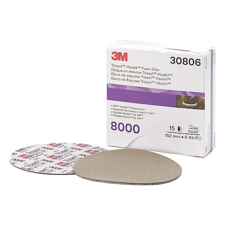 3M Polishing Pad, Foam, 6" Size, PK15 30806