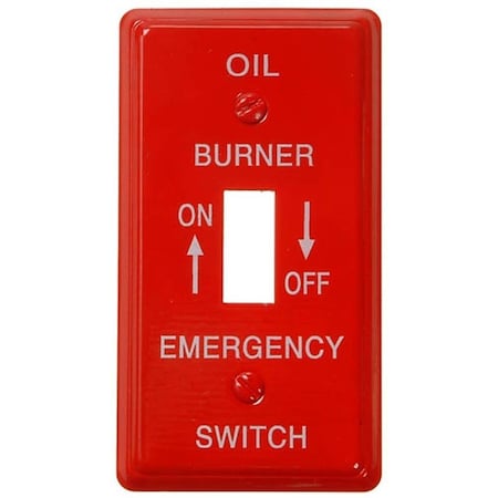 American Tack & Hardware Red Emrg Switch Plate For Oil C975T