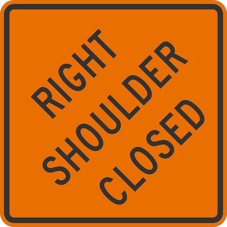 Lyle W21-5AR, Right Shoulder Closed, 36x36, High Intensity Prismatic, Orange G-16263-HI_36x36