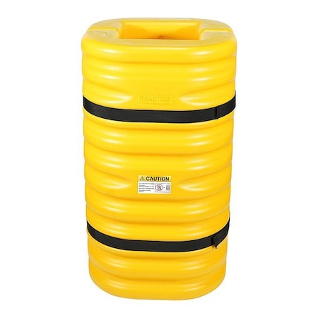 Zoro Select Column Protector, Yellow, HDPE, 12" dia 913NF4