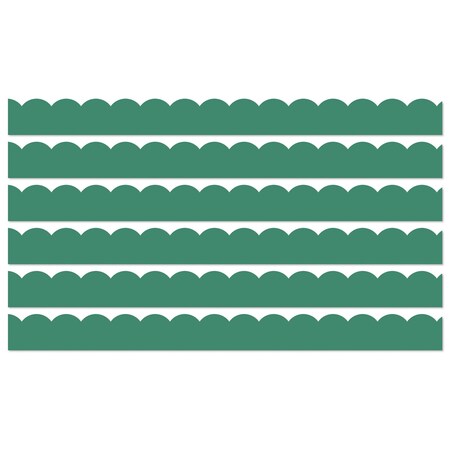 Carson Dellosa Grow Together Jade Green Scalloped Borders, 39 Feet Per Pack, 6PK 108489