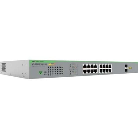 Allied Telesis GIGABIT WEBSMART SWCH 16X-10/100/1000-T POE+ 2X SFP AT-GS950/18PS V2-10