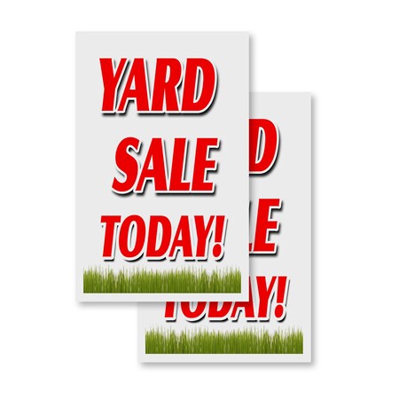 Signmission Yard Sale Today, Vinyl Decals Only 24 Inch x 36 Inch, Vinyl Decal, 2PK DSB-2436-2PACK-Yard Sale Today