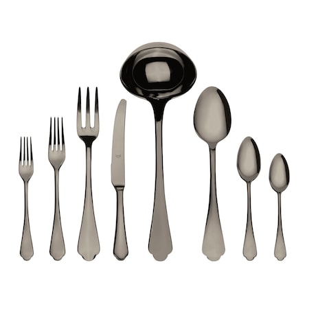 Mepra Dolce Vita Flatware Set - 43 Pieces - Black Gold 106422043ON