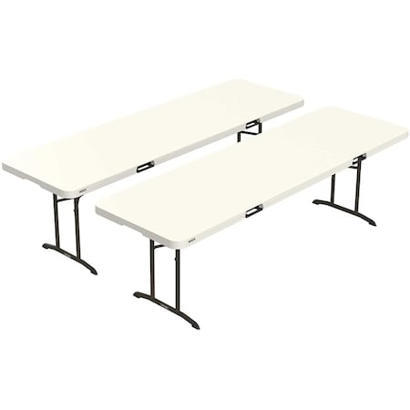 Lifetime 8 ft. Fold-in-Half Table, Almond, 2PK LFT80882