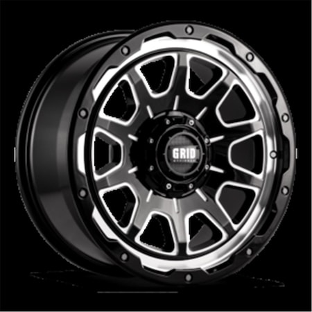 Hard Top E179237M18 17 x 9 GD15 - 12 mm Offset 6 x 135 Gloss Black with Milled Wheel HA1584421