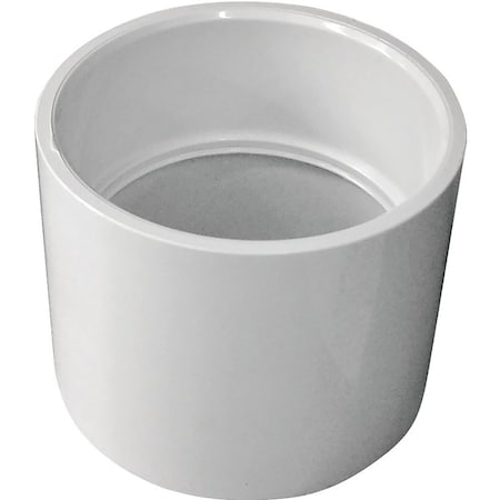 Canplas Coupling, 3 in, Hub, PVC, White 193003