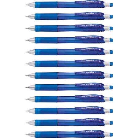 Pentel EnerGize-X Mechanical Pencil, 0.5 mm, HB #2.5, Black Lead, Blue Barrel, Dozen PL105C