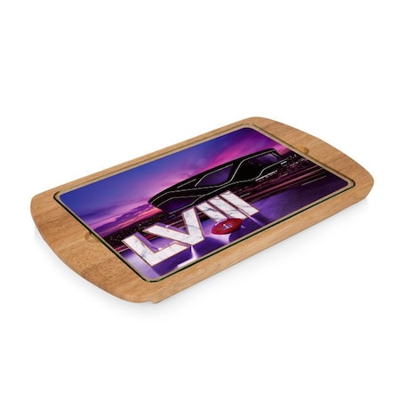 Picnic Time Family Of Brands NFL Super Bowl 58 - Billboard Glass Top Serving Tray 911-01-505-586-2