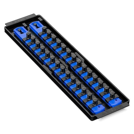 Ernst Manufacturing Socket Organizer, Blue, 3 5/8" D 8496