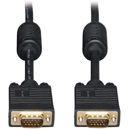 Tripp Lite by Eaton 75ft VGA Coax Monitor Cable with RGB High Resolution HD15 M/M 75' P502-075